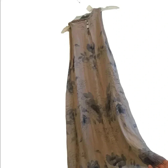 Silk Fully Lined A Line Dress with Muted Floral - Picture 9 of 9